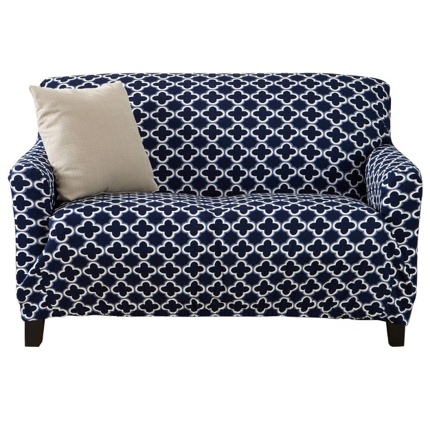 Great Bay Home Stretch Printed Washable Loveseat Slipcover