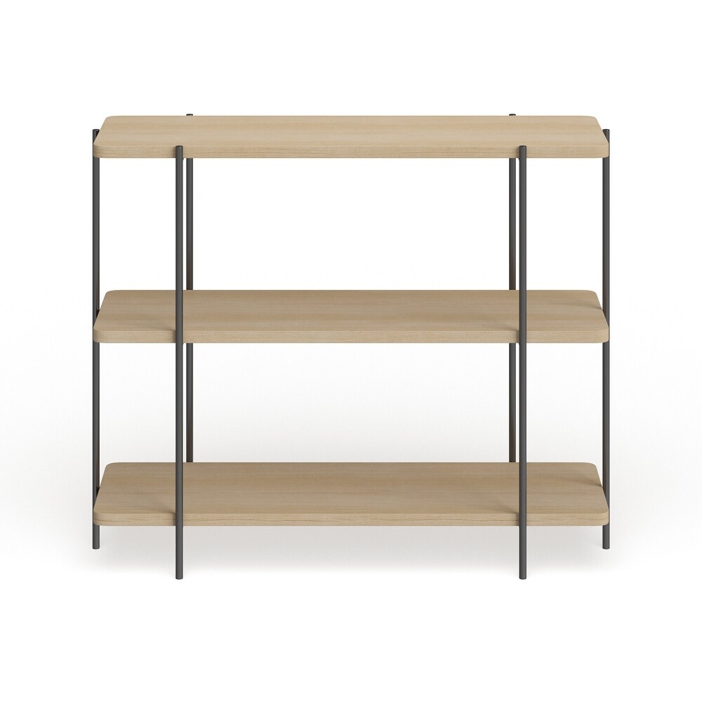 Beige Metal Contemporary Console Table 32 x 40 x 14