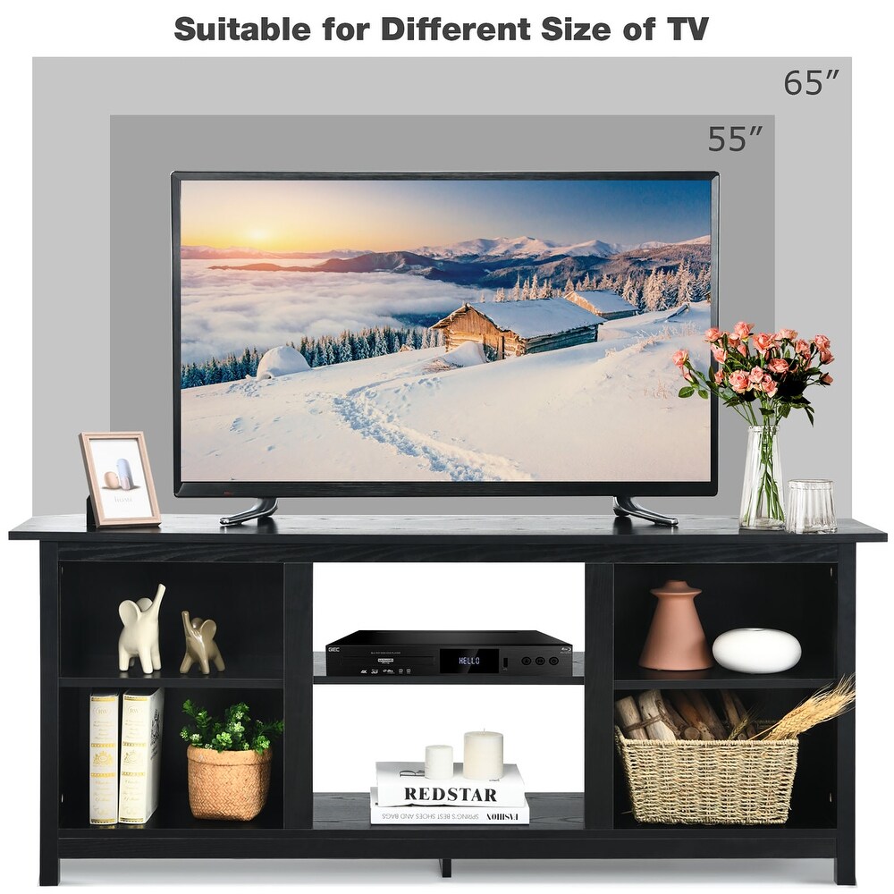 Costway TV Stand 58 inch Entertainment Media Console Center Up to 65   58'' x 16'' x 24''