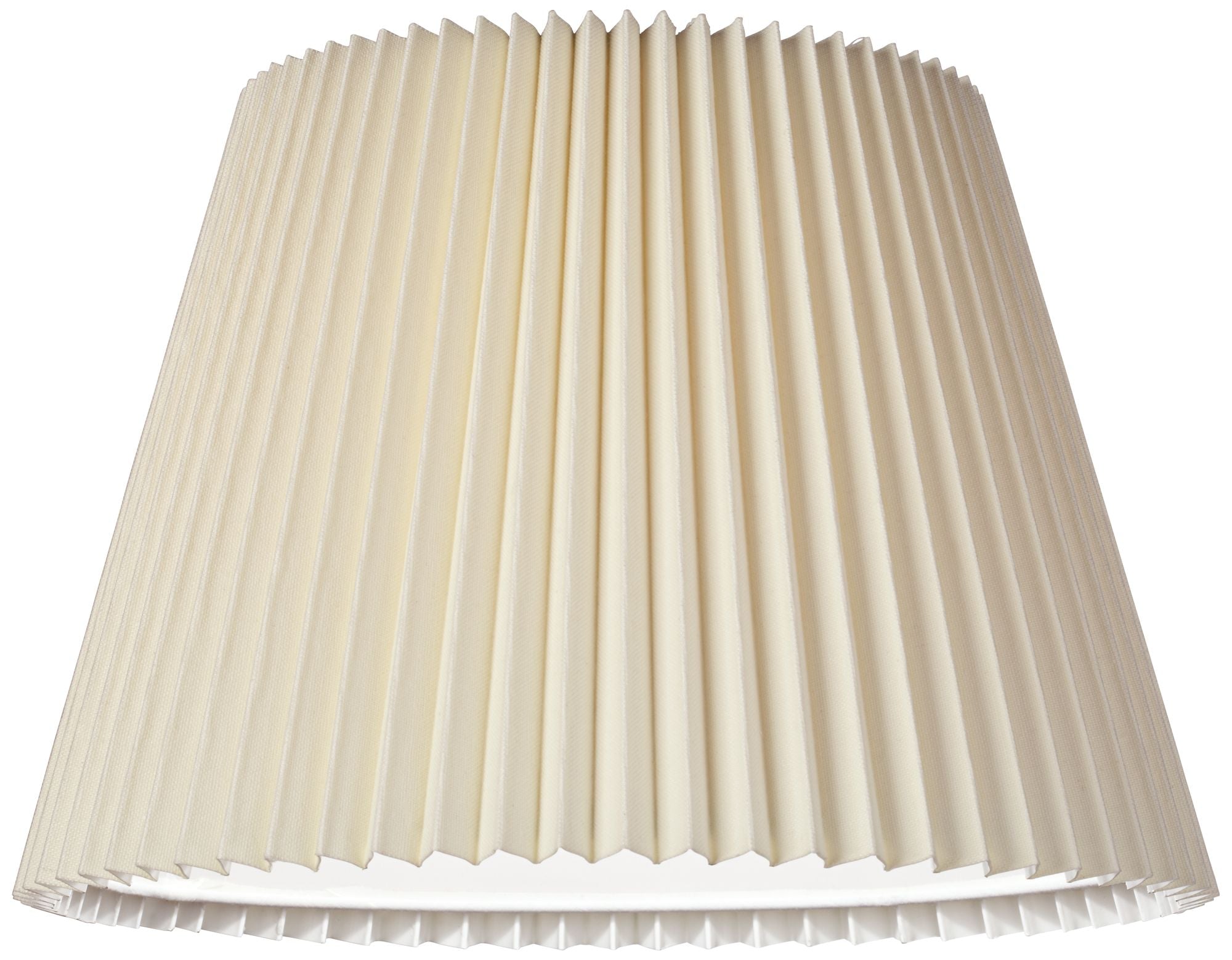 Brentwood Set of 2 Drum Lamp Shades Ivory Knife Pleat Medium 8