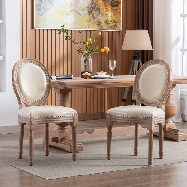 Upholstered French Dining Chair with rubber legs