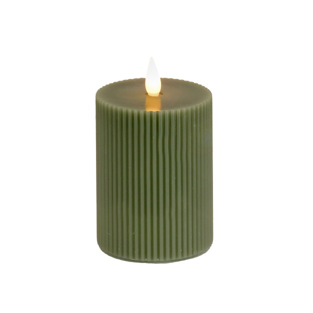 Led Real Motion Flameless Green Candle Warm White Light National Tree Company