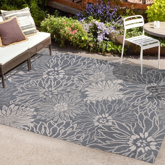 Bahamas Modern All over Floral Indoor outdoor Area Rug Jonathan Y