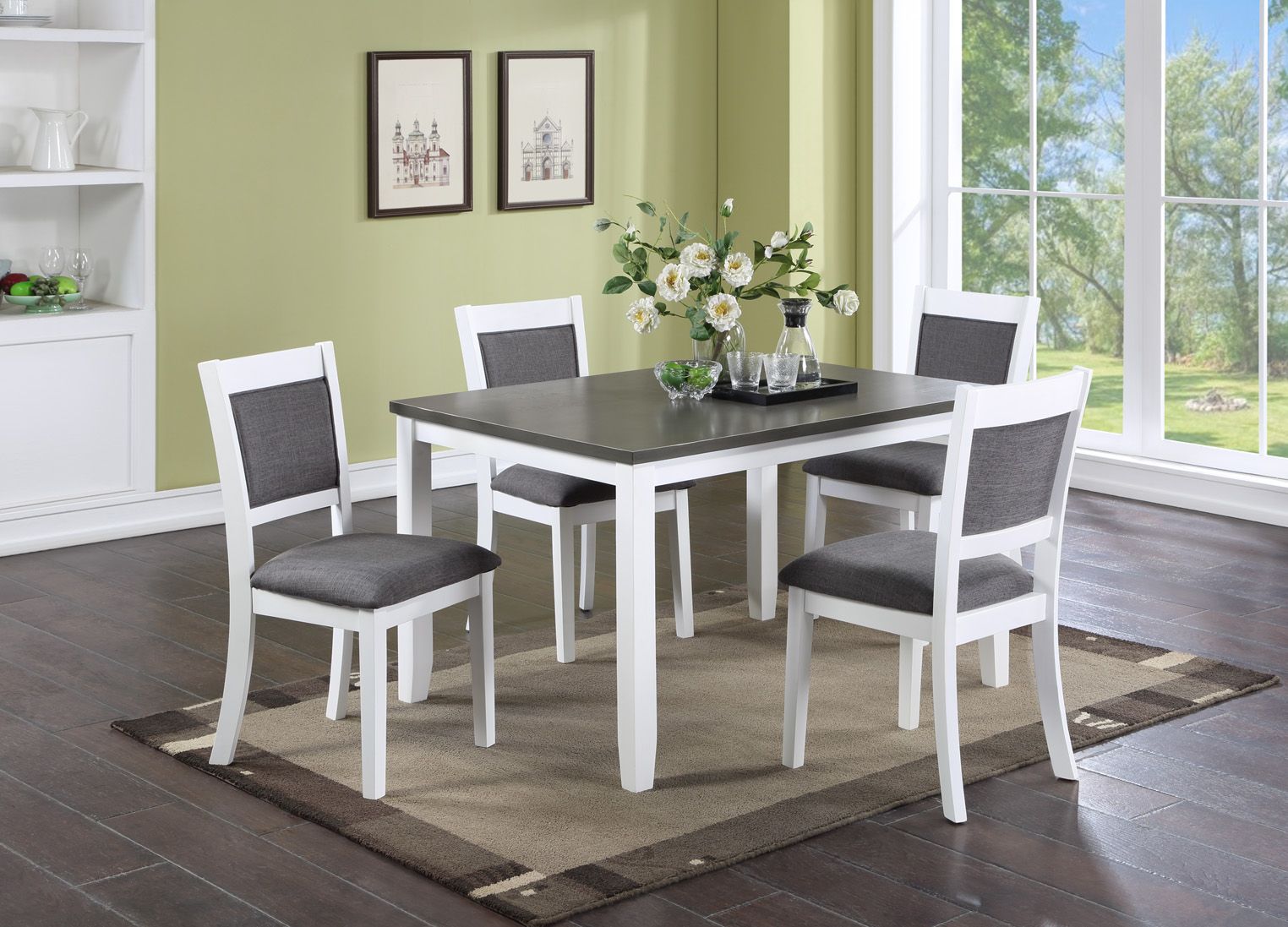 Coastal Crete 5 Piece Dining Set - VH155-W