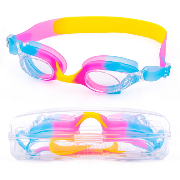 Brybelly Colorful Kids Goggles with Case  Cotton C...