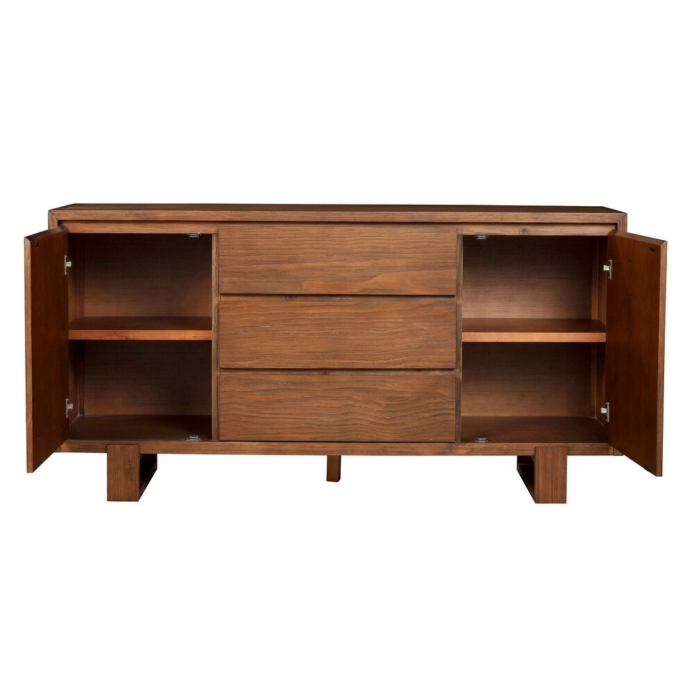 Alpine Furniture Ayala Wood Sideboard in Antique Cappuccino