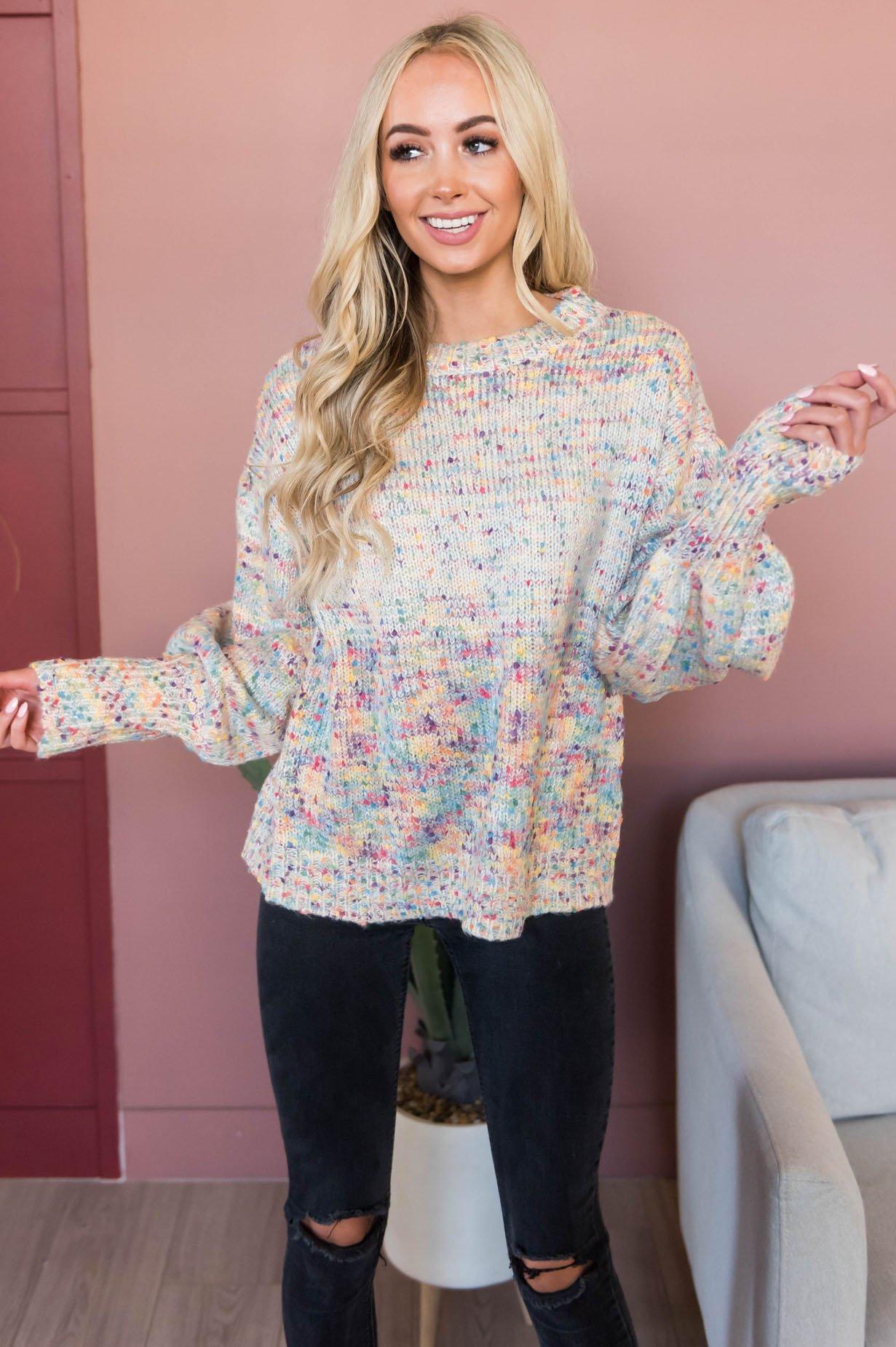 Colorful Outlook Modest Sweater