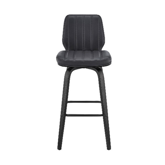 Benjara BM270031 Swivel Barstool with Channel Stit...