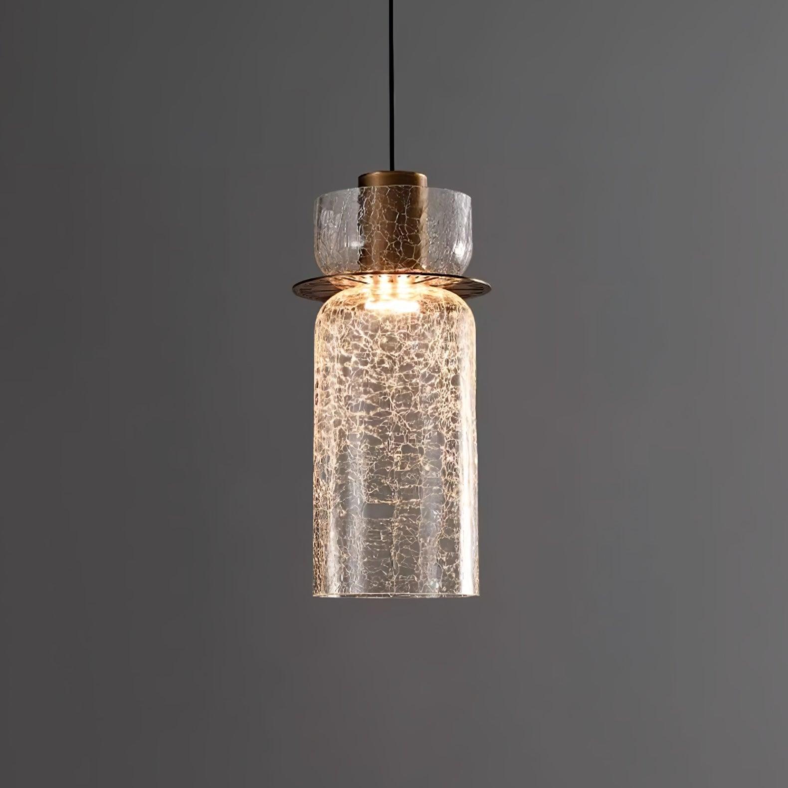 Glacier Crackle Glass Pendant Lamp