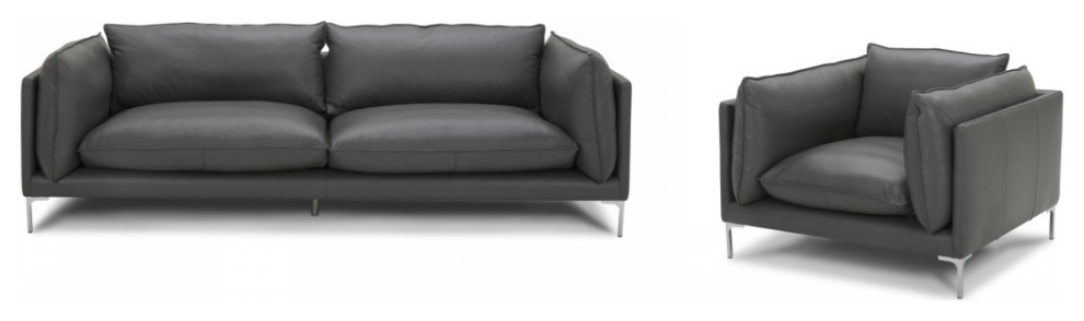 Divani Casa Harvest Modern Full Leather Sofa   Midcentury   Sofas   by Vig Furniture Inc.  Houzz