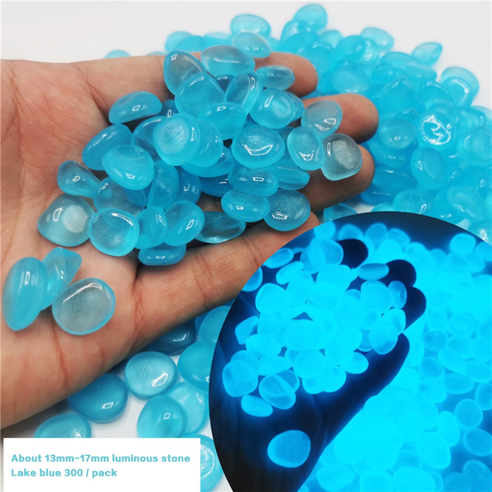 Glowing Stones Glow In The Dark Pebbles Luminous Stones Rocks For Garden Aquariums Decor 300Pcs