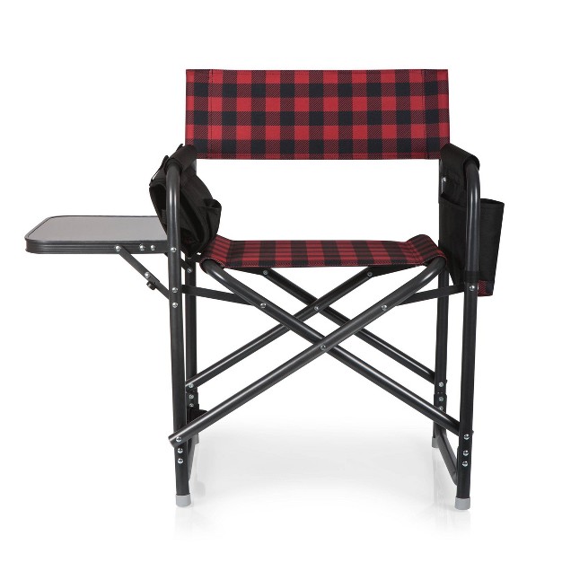 Picnic Time Outdoor Directors Chair Red black