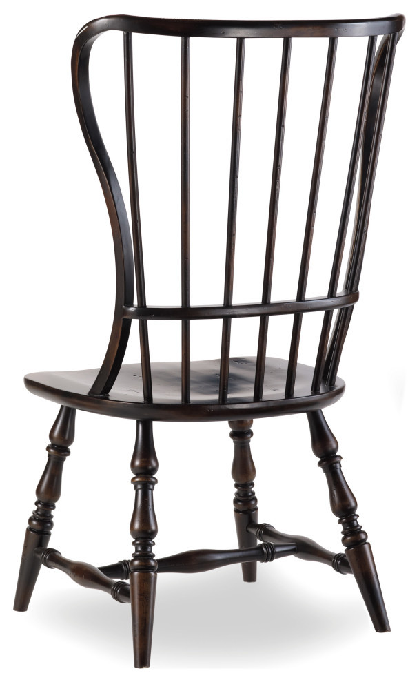 Sanctuary Spindle Side Chair  Ebony   Traditional   Dining Chairs   by Hooker Furniture  Houzz