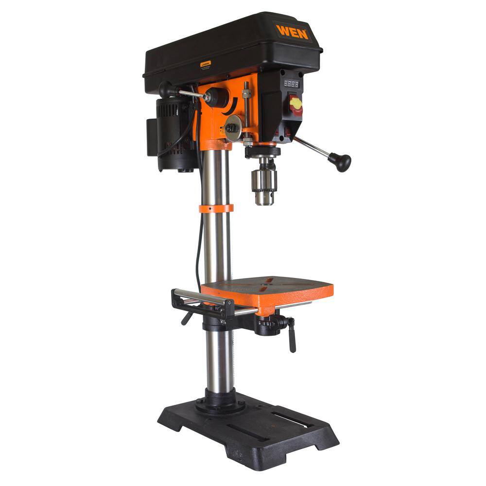 WEN 5-Amp 12 in. Variable Speed Cast Iron Benchtop Drill Press with Laser Work Light and 58 in. Chuck Capacity 4214T