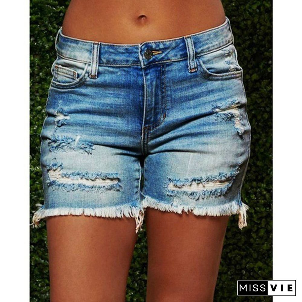 New Women Fashion Shorts Summer Pants Denim Shorts Skinny Shorts Casual Shorts Jeans Slim Shorts Plus Size