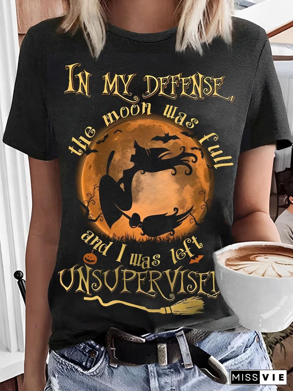 In My Defense Witch Crew Neck T-Shirt