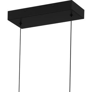 Hampton Bay Masena 36-Watt Matte Black Integrated LED Linear Chandelier HD5517A