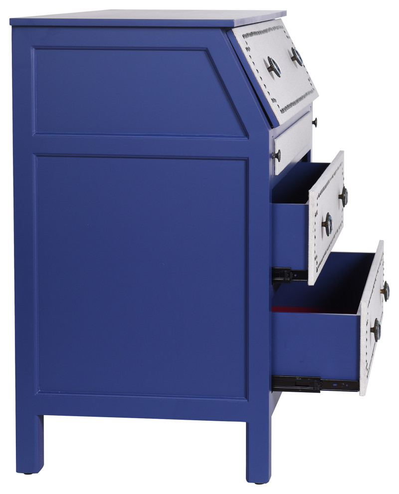 Dann Foley Lifestyle Chest Blue and Cream Finish   Contemporary   Accent Chests And Cabinets   by StyleCraft  Houzz