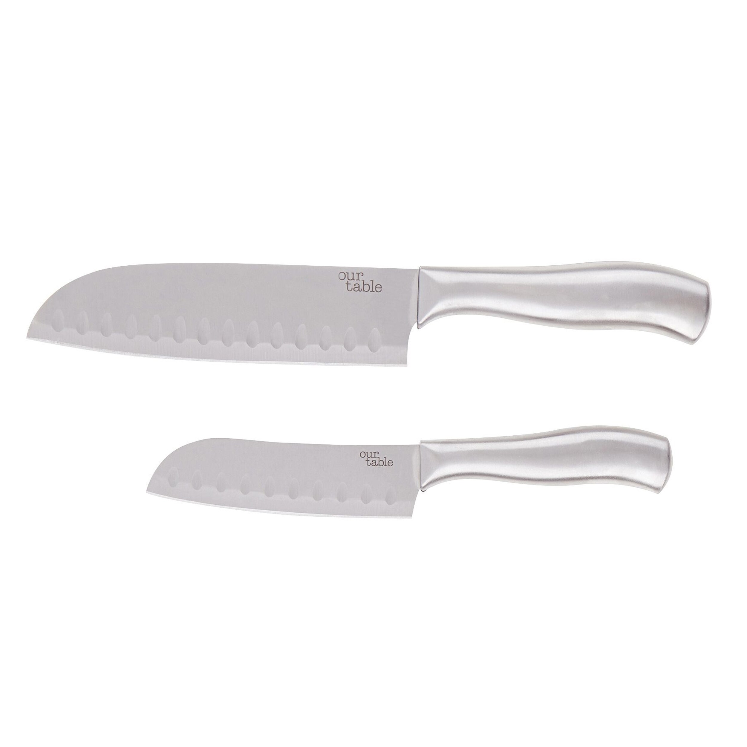 2 Piece Stainless Steel Santoku Knife Set