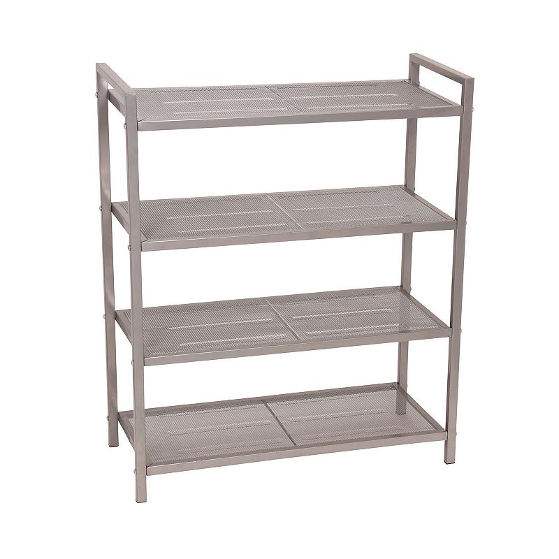 Household Essentials 4 Tier Mesh Shoe Rack