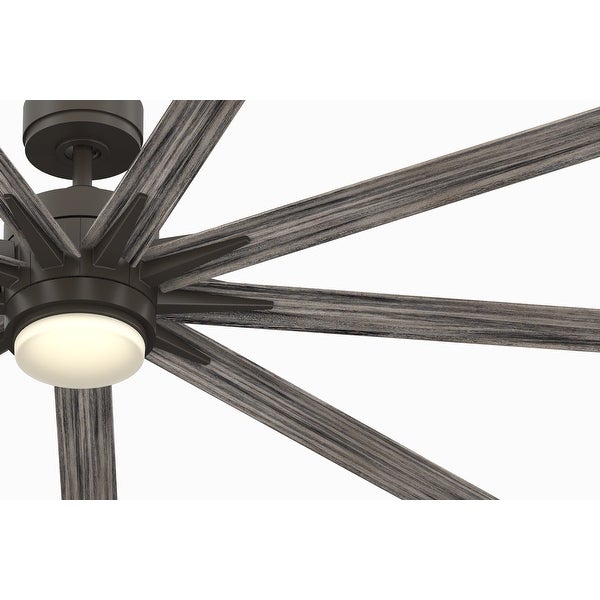 Odyn - 84 inch - Matte Greige with Weathered Wood Blades and LED Light Kit - Grey Shopping - The Best Deals on Ceiling Fans | 36785086