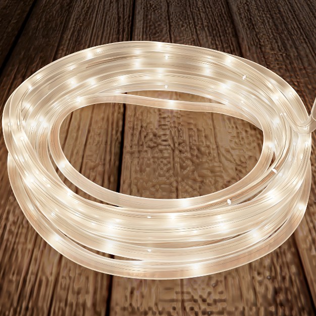 Nature Spring Outdoor Solar Rope Light Solar powered Cable String 100 Lights With 8 Modes For Patio Backyard Garden 38 65 x27 Warm White