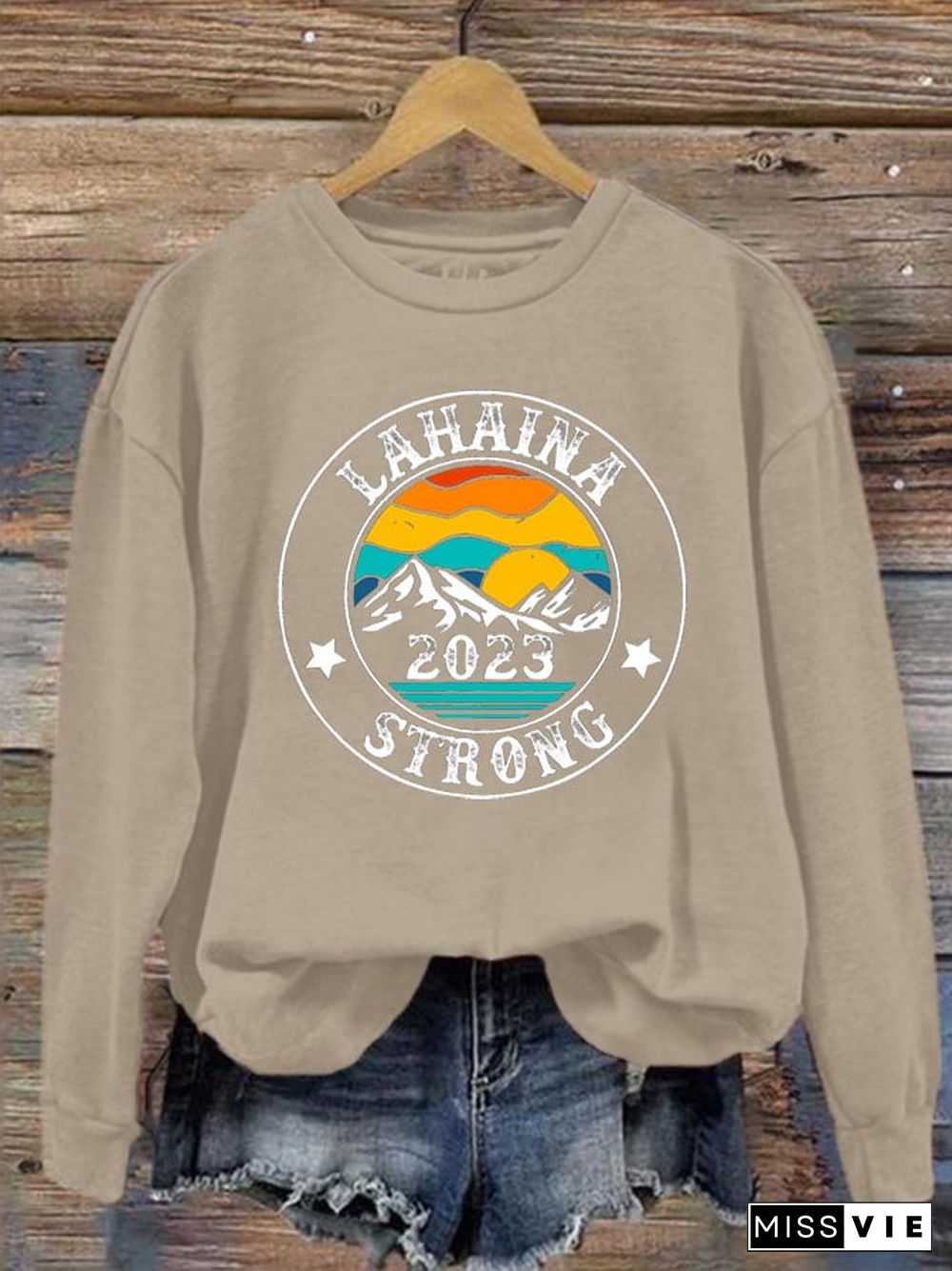 Women's Lahaina Strong Print Sweatshirt