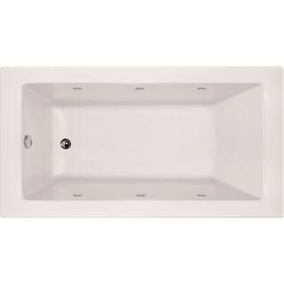 Hydro Systems Shannon 60 in. Acrylic Rectangular Alcove Whirlpool Bathtub in White CSYD6032LWPW