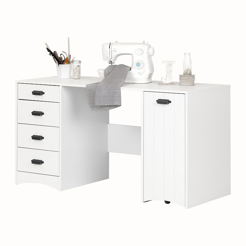 South Shore Artwork Sewing Craft Table and Storage