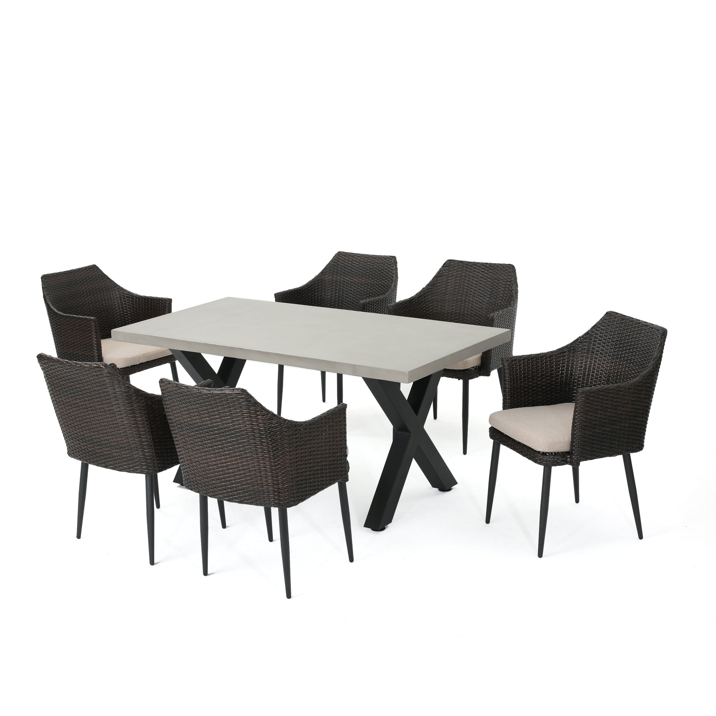 Maccie Outdoor 6 Seater Dining Set