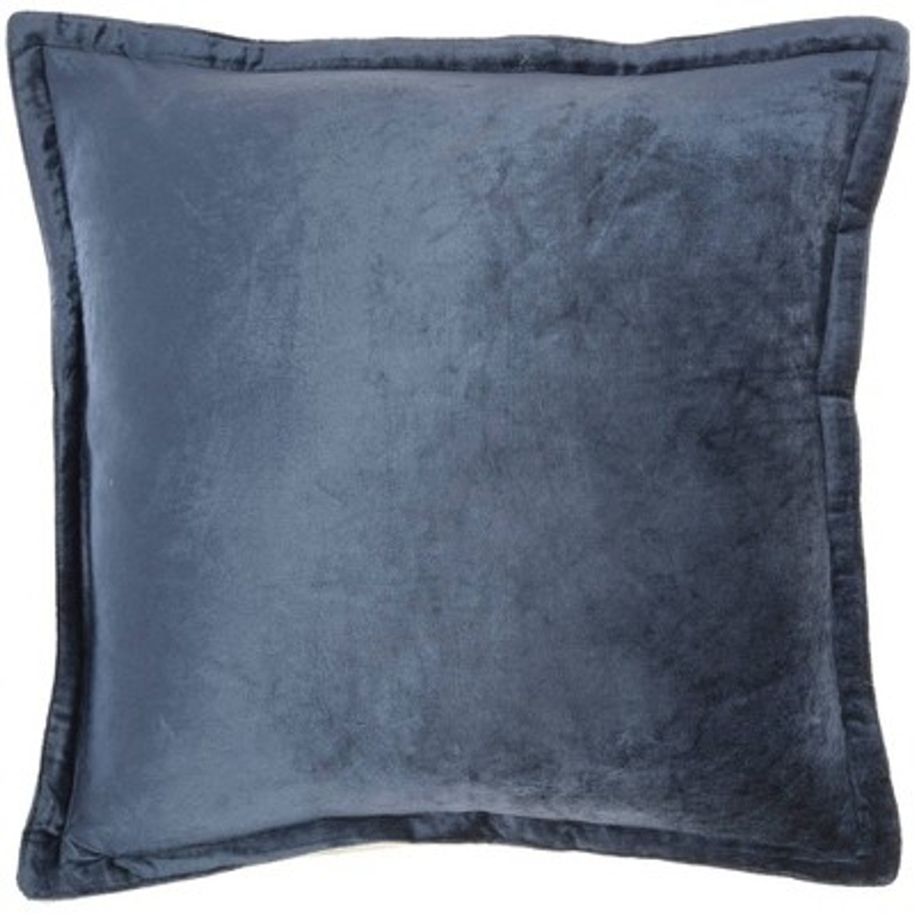 20x20 Oversize Sofia Solid Velvet Flange Square Throw Pillow Blue - Mina Victory