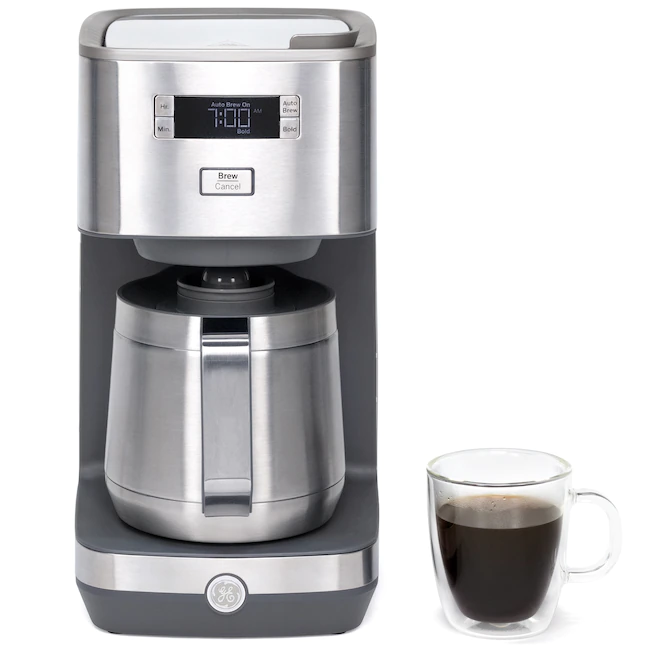 GE Drip Coffee Maker With Timer 10-Cup Stainless Steel Residential Drip Coffee Maker