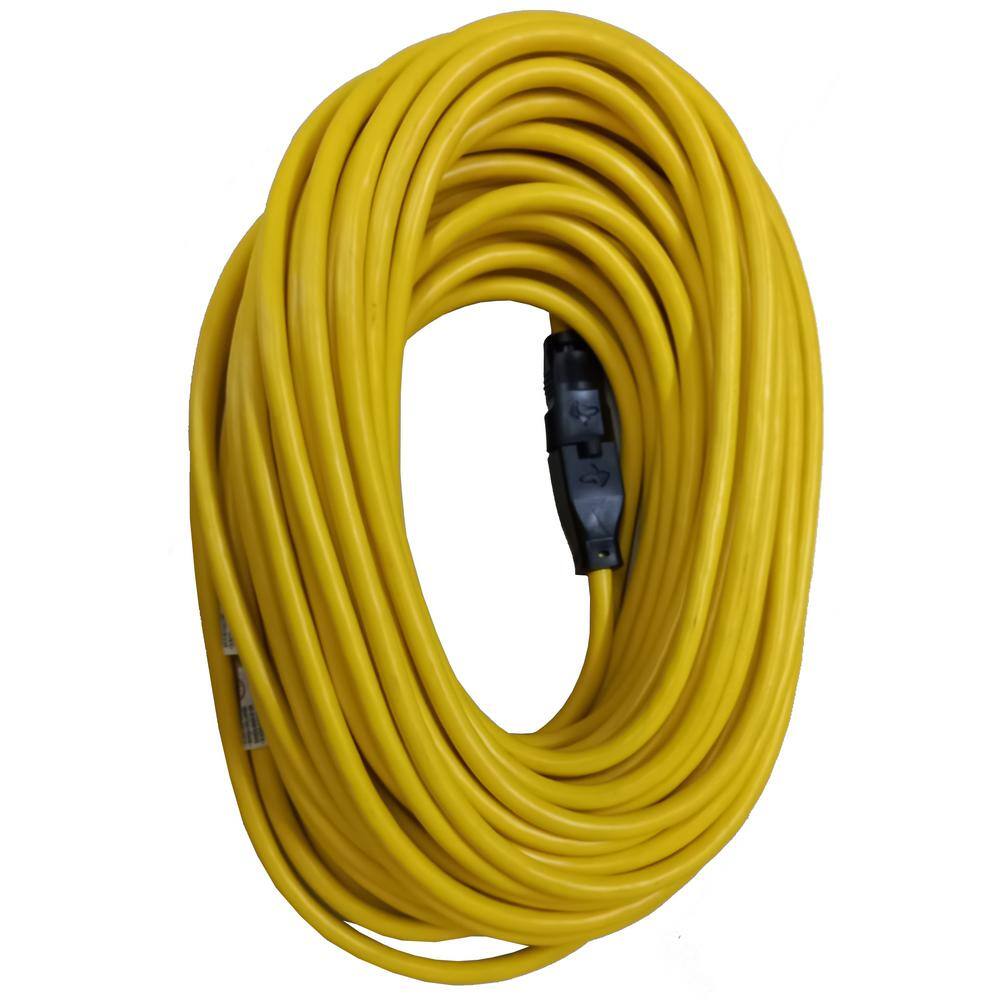 Husky 100 ft. 123 Extension Cord Yellow HD#1004823555