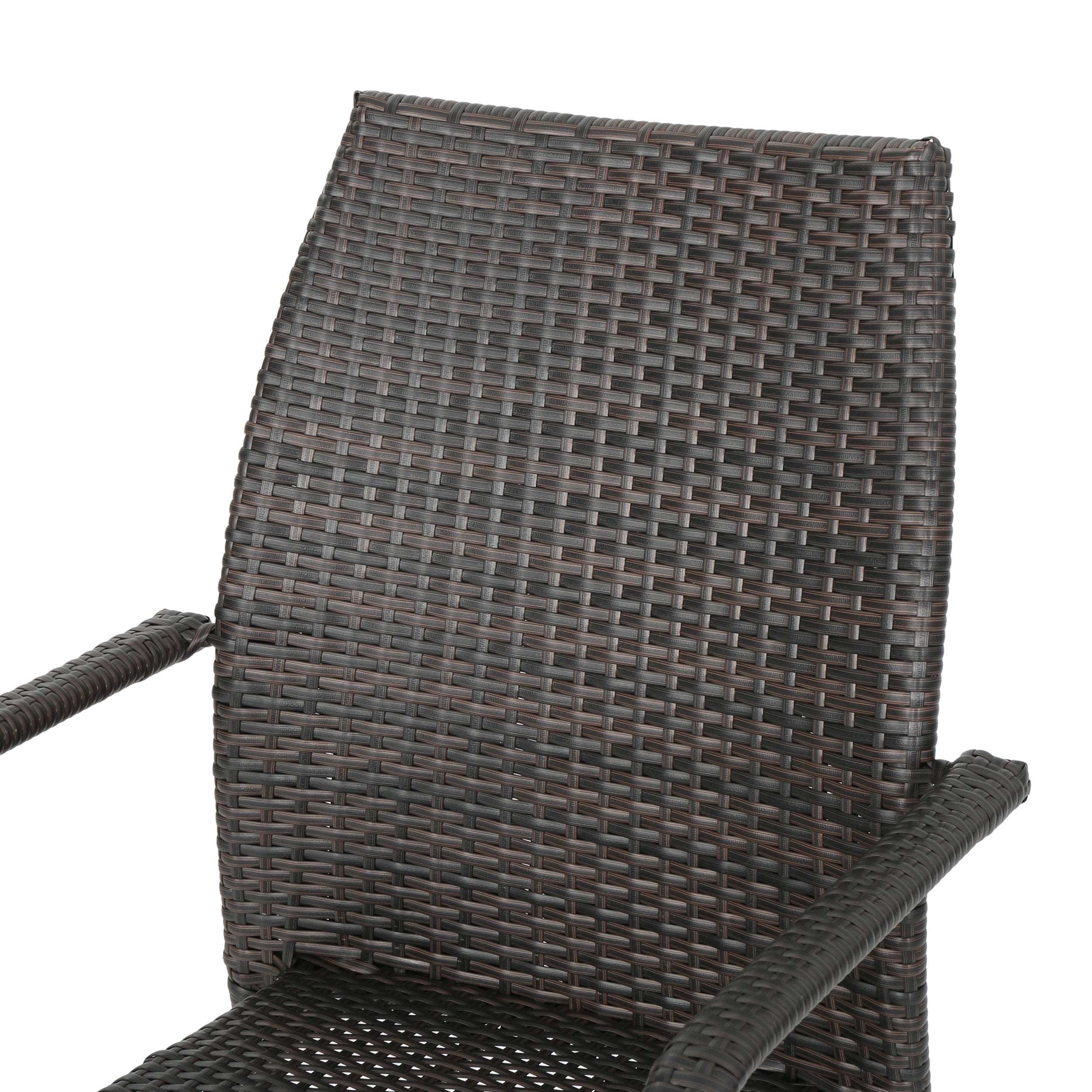 Betteravia Outdoor 3 Piece Multi-brown Wicker Chat Set