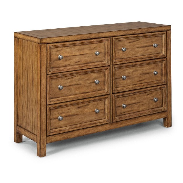 Sedona 6 Drawer Dresser Toffee Brown Home Styles