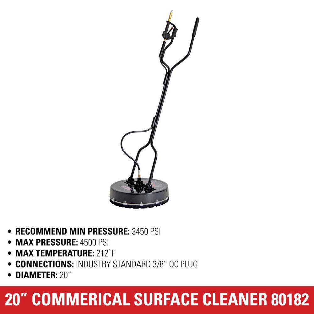 SIMPSON Universal 20 in. Surface Cleaner for HotCold Water Pressure Washers Rated Between 3450 PSI and 4500 PSI 80182