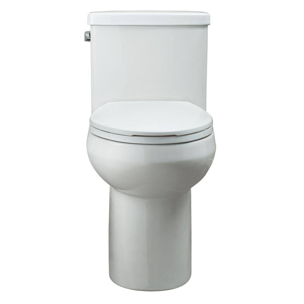 Foremost 1-Piece 1.28 GPF Single Flush Elongated Toilet FM trim in White with Slow Close Toilet Seat Included TL-8423HC-EW-FM