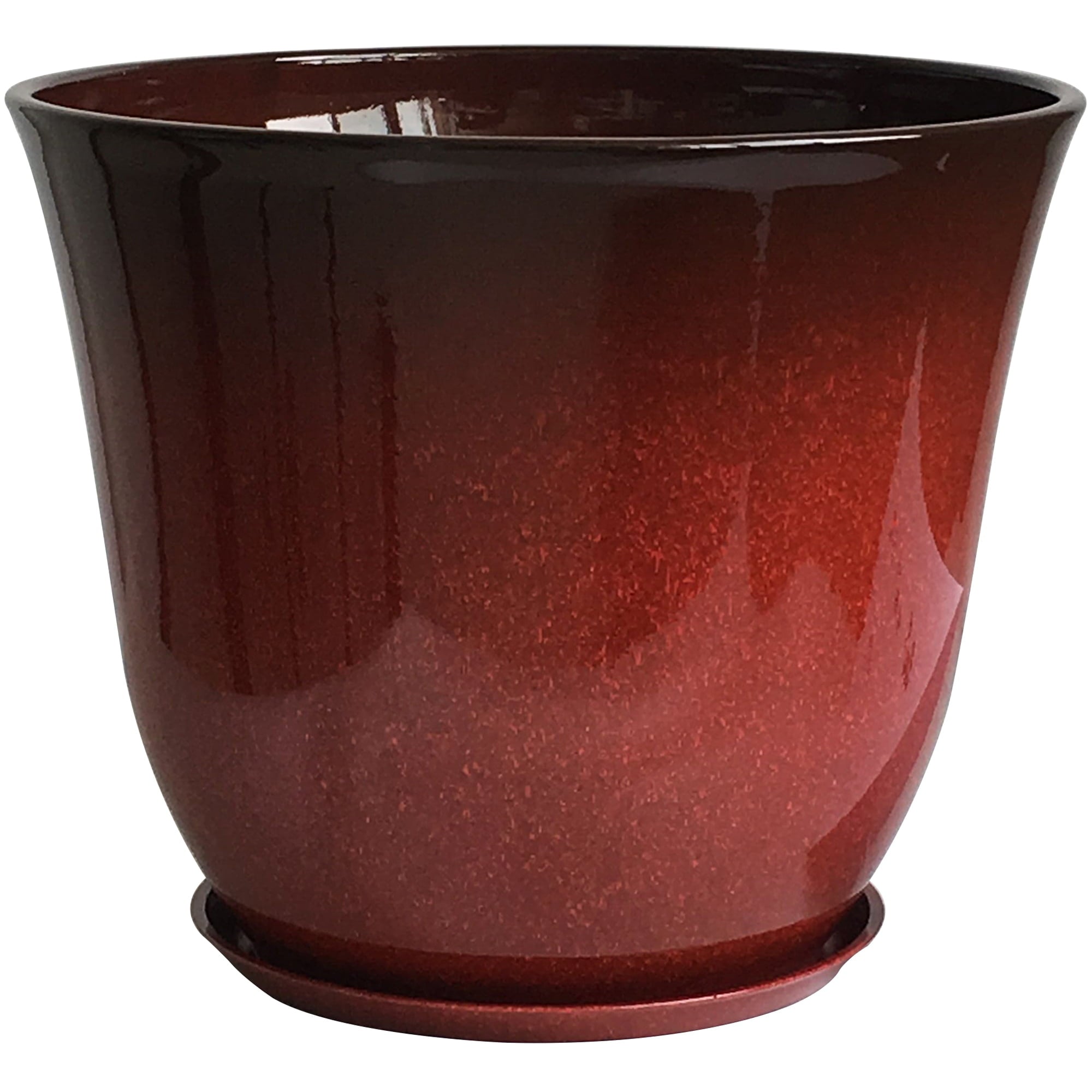 Better Homes & Gardens 22in Arnette Red Plastic Planter