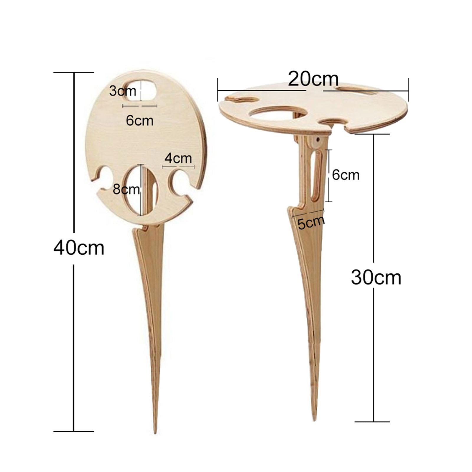 Outdoor Folding Wine Table Portable Picnic Table Wine Glass Rack Collapsible Table for Outdoors Garden Travel