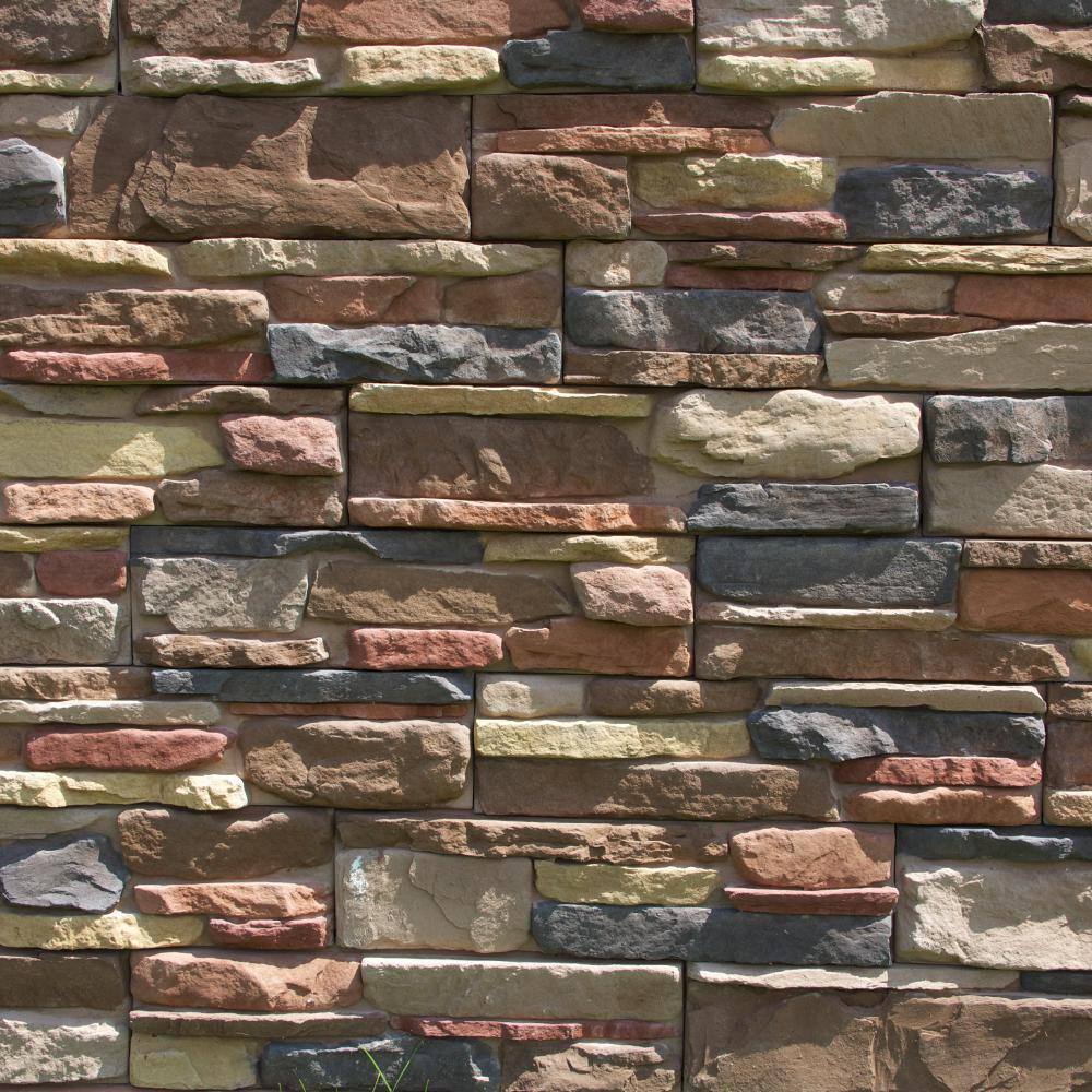 M-Rock P-Series 5 in. x 20 in. Copper Hill Ledge Stone Concrete Stone Veneer (100 sq. ft.Crate) mrcopperhillcra