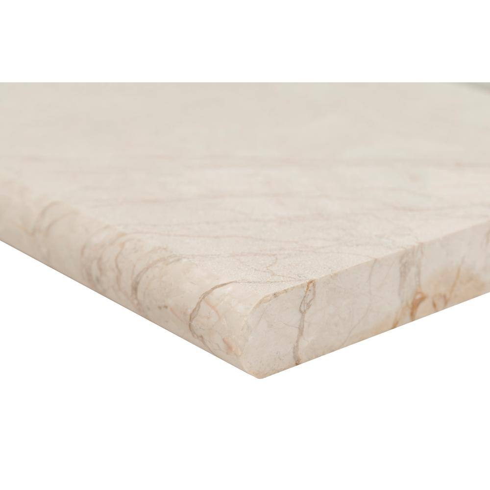 MSI Aegean Pearl Beige 2 in. x 16 in. x 24 in. Tumbled Marble Pool Coping (40-Pieces106.8 sq. ft.Pallet) MAEGPRL1624