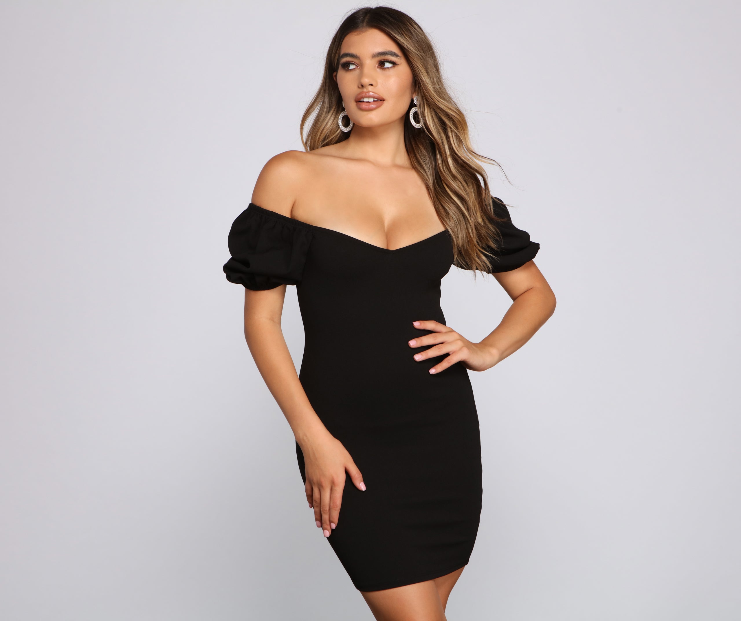 Major Knockout Puff Sleeve Bodycon