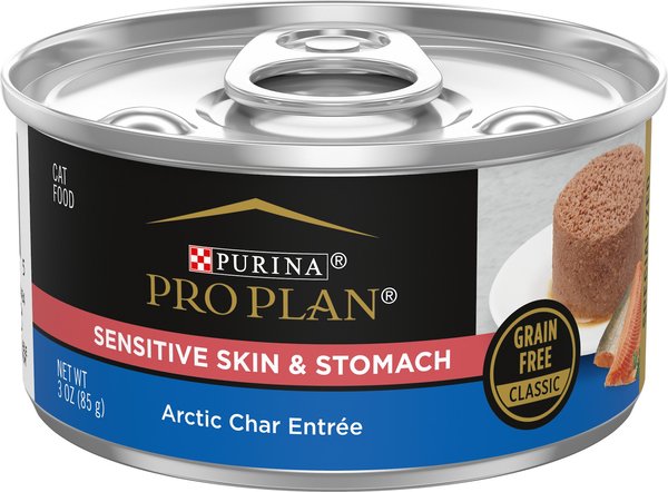 Purina Pro Plan Focus Sensitive Skin and Stomach Classic Arctic Char Grain-Free Entree Canned Cat Food