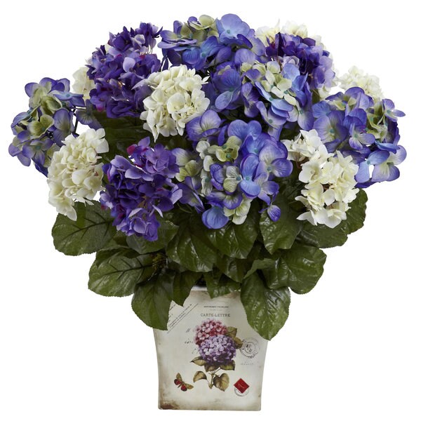 Mixed Hydrangeas with Floral Planter