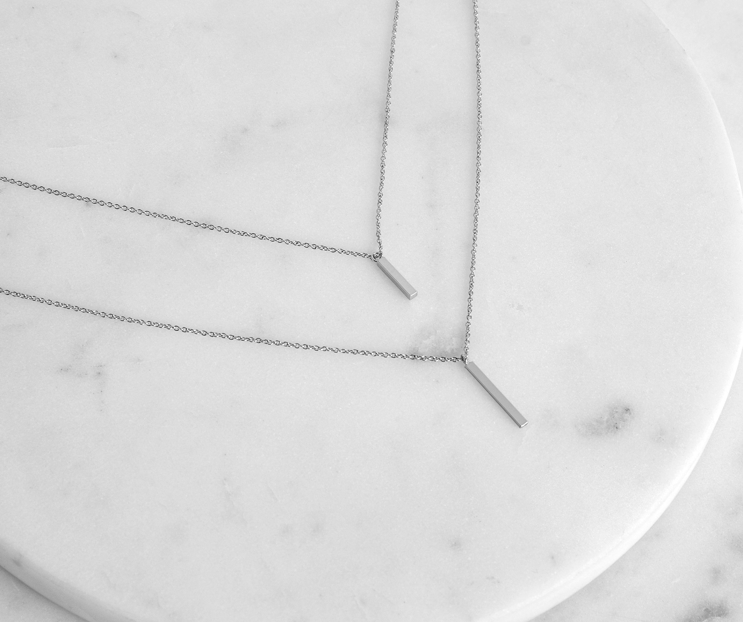 Mini Bar Double Row Necklace