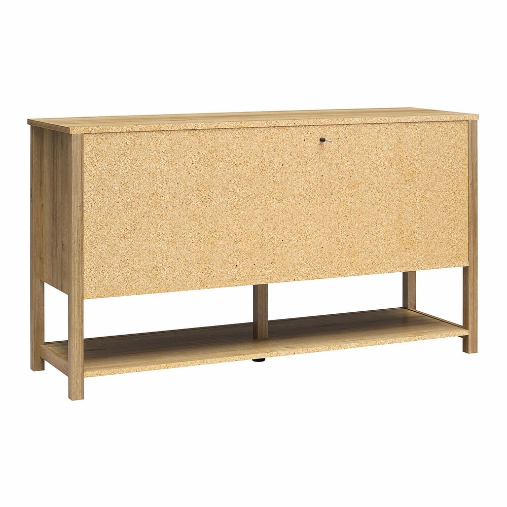 Mr. Kate Primrose Wide 4 Drawer Dresser with Shelf  Ivory Oak