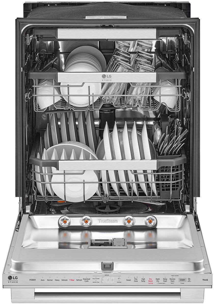 LG Studio 24-Inch Top Control Wi-Fi Enabled Dishwasher in Stainless Steel