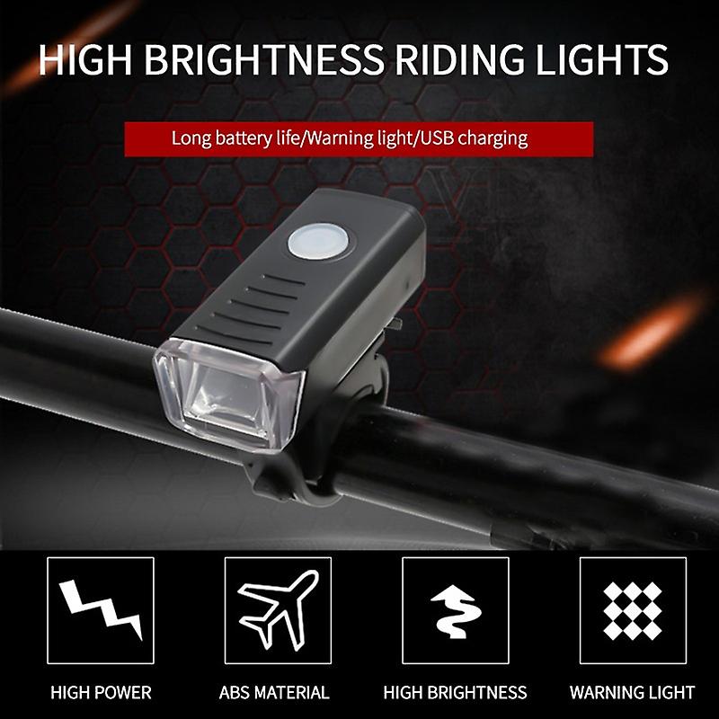 Usb Rechargeable 500mah Built-in Lithium Battery Lumens 300lm Bicycle Warning Light Cycling Headlight Bicycle Light