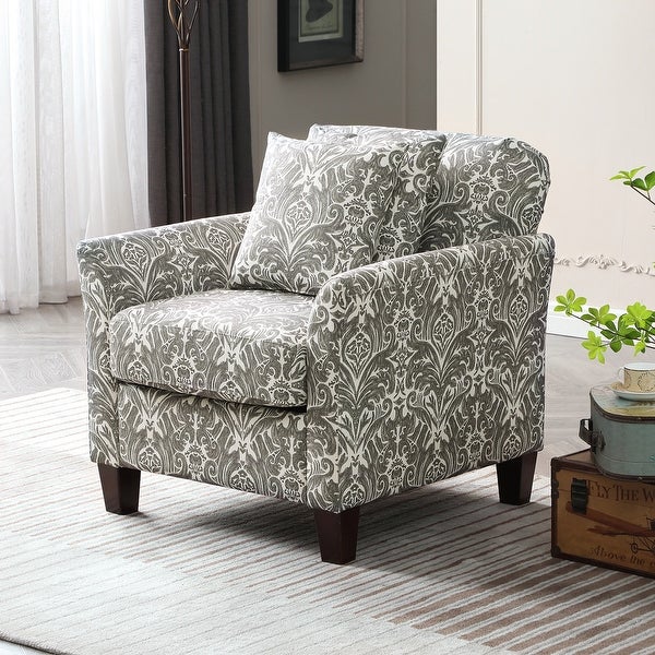 Fabiana Comfy Living Room Armchair with Rubber Wood Legs