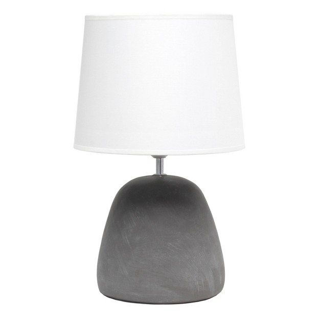 Round Concrete Table Lamp With Shade Simple Designs